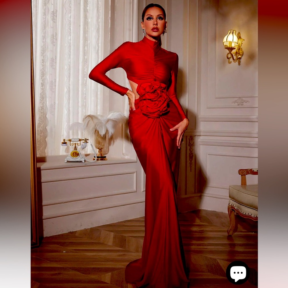 Mew Mews Red Floral Gown